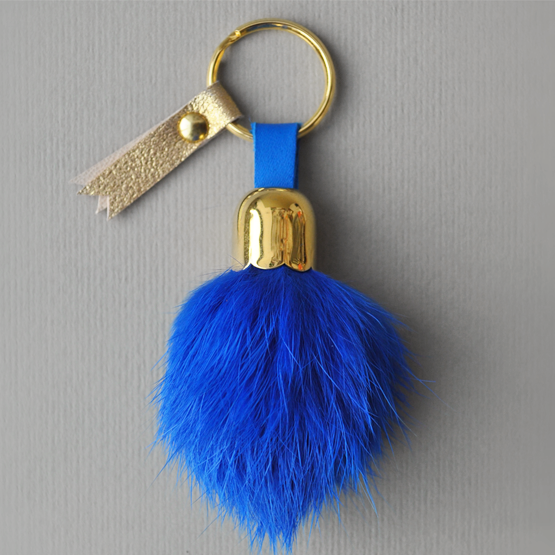 Porte-clés pompon - Atelier St. Loup - Luxury leather goods in Nantes