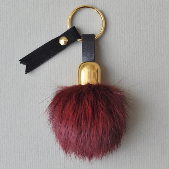 Porte-clés pompon - Atelier St. Loup - Luxury leather goods in Nantes