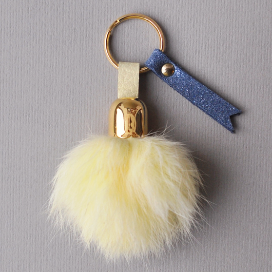 Porte-clés pompon - Atelier St. Loup - Luxury leather goods in Nantes