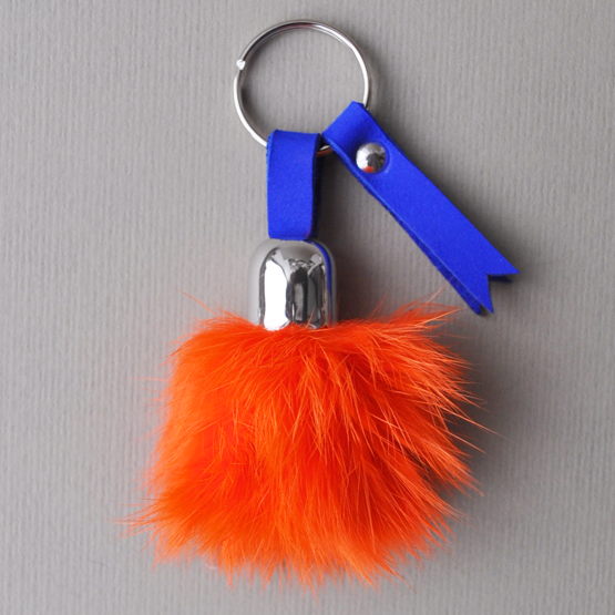 Porte-clés pompon - Atelier St. Loup - Luxury leather goods in Nantes