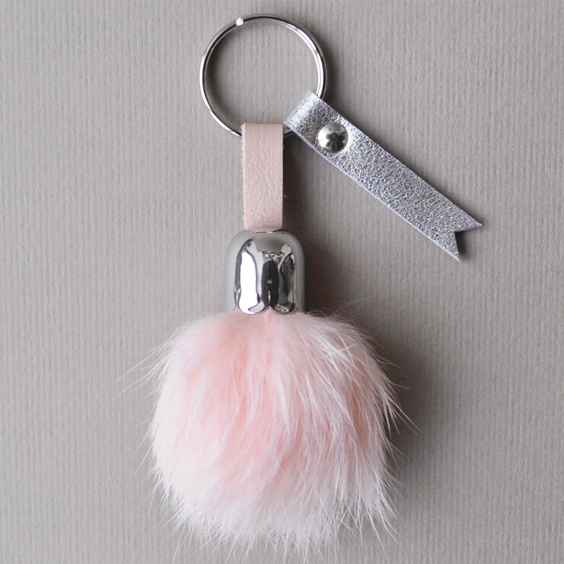 Porte-clés pompon - Atelier St. Loup - Luxury leather goods in Nantes