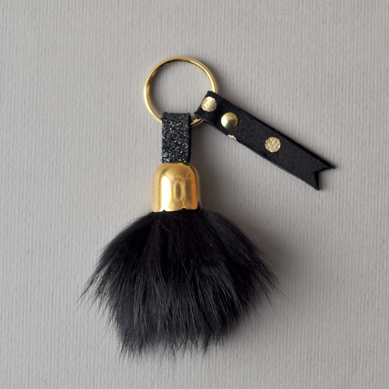 Porte-clés pompon - Atelier St. Loup - Luxury leather goods in Nantes