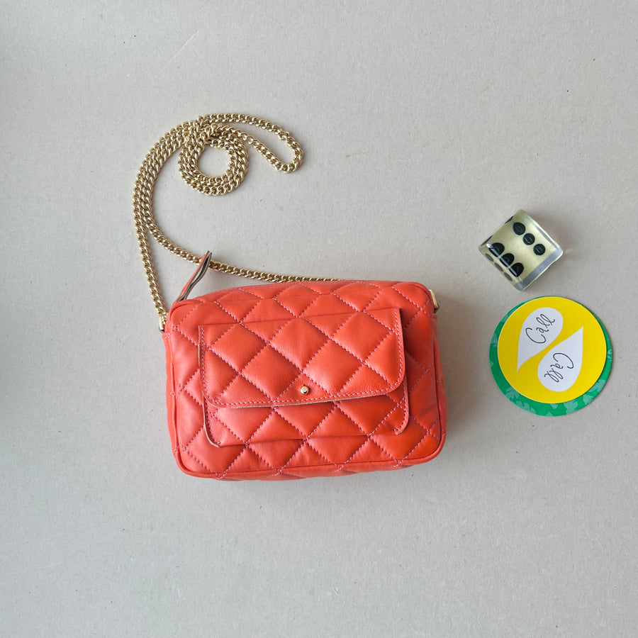 Sac XS matelassé chainette + poche