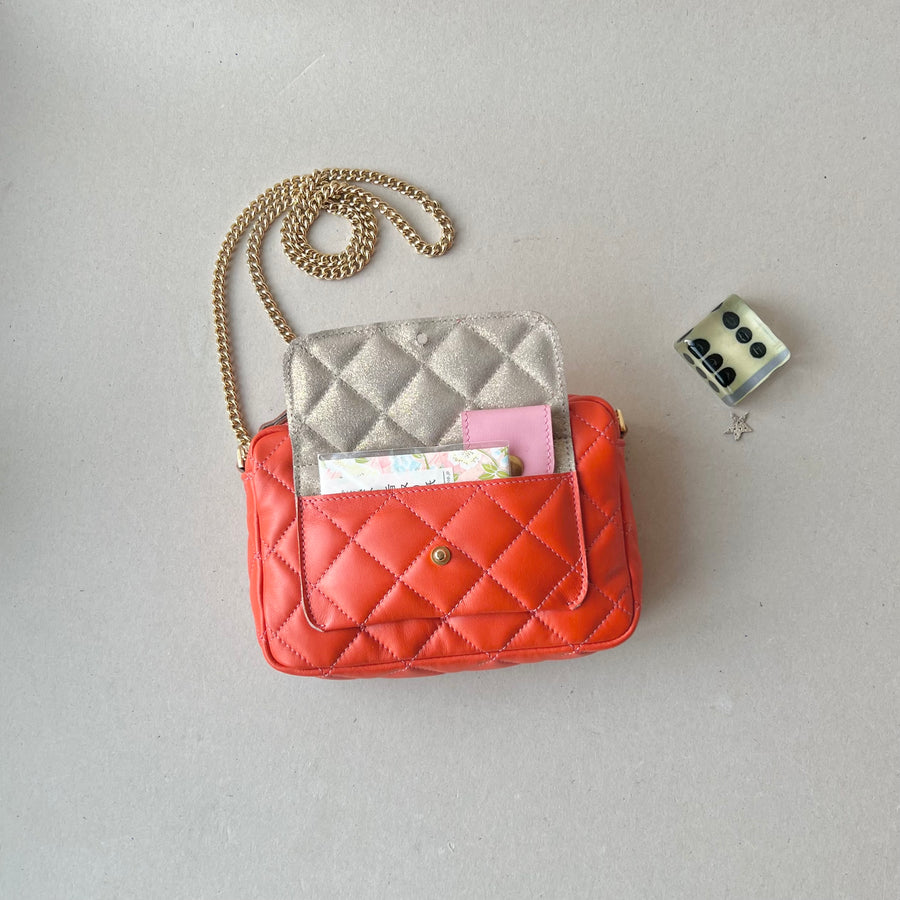 Sac XS matelassé chainette + poche